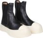 Marni Zwarte Leren Enkellaarzen Platform Black Dames - Thumbnail 2