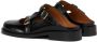 Marni Zwarte Geborsteld Leren Moccasin Sabot Black Dames - Thumbnail 8