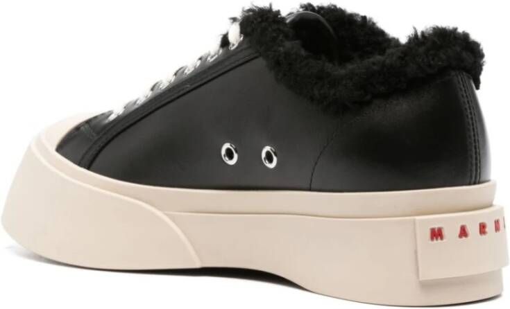 Marni Zwarte Sneakers met Faux-Shearling Voering Black Dames