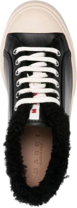 Marni Zwarte Sneakers met Faux-Shearling Voering Black Dames