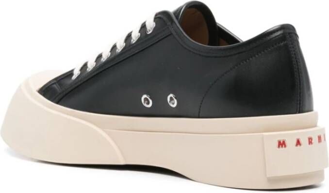 Marni Zwarte Sneakers met Logo Applicatie Black Heren