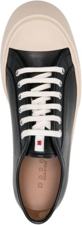 Marni Zwarte Sneakers met Logo Applicatie Black Heren