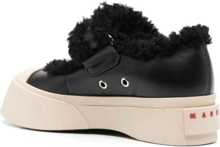 Marni Zwarte Sneakers met Shearling Voering Black Dames