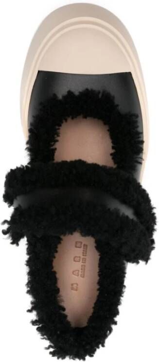 Marni Zwarte Sneakers met Shearling Voering Black Dames