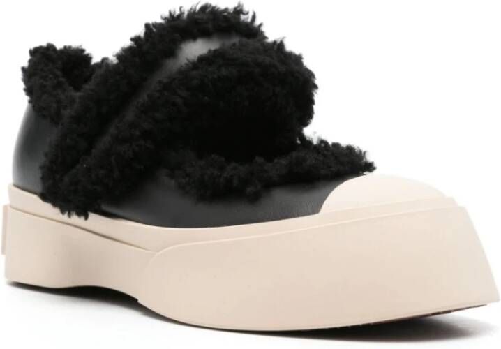 Marni Zwarte Sneakers met Shearling Voering Black Dames