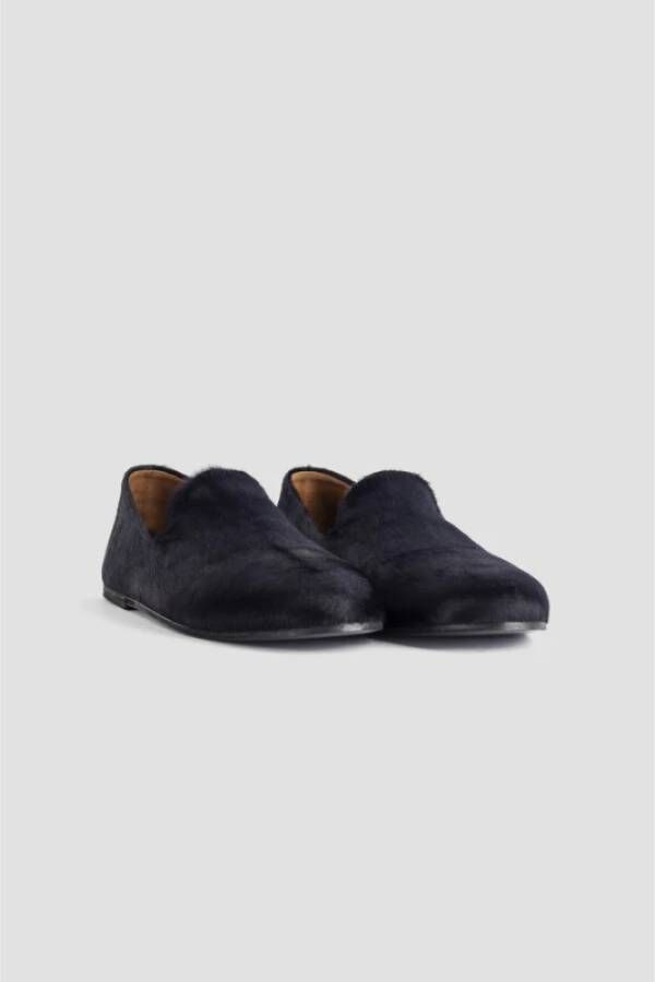 Marsell Blauwe Leren Loafer Black Dames