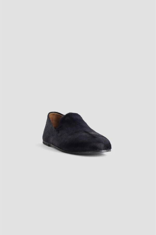 Marsell Blauwe Leren Loafer Black Dames