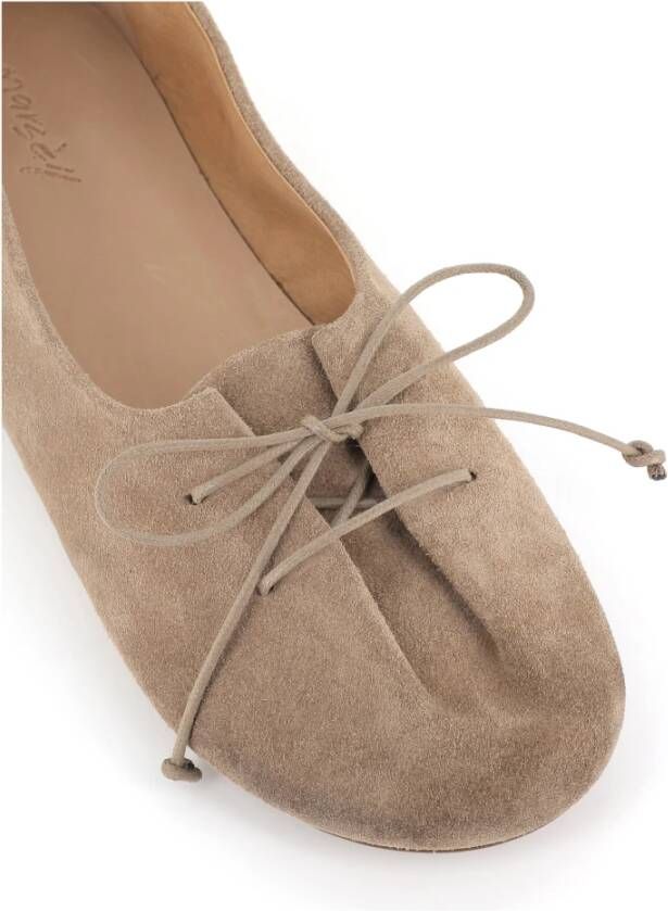 Marsell Bruine Suède Ballerina Platte Schoenen Brown Dames