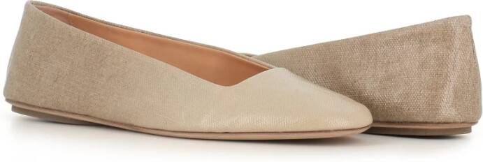 Marsell Ivoor Ballerina Linnen Schoenen Beige Dames