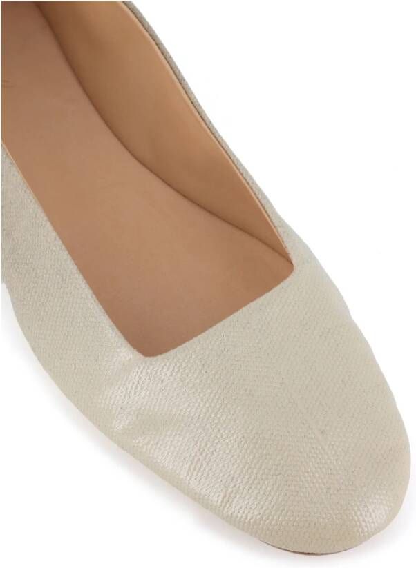 Marsell Ivoor Ballerina Linnen Schoenen Beige Dames