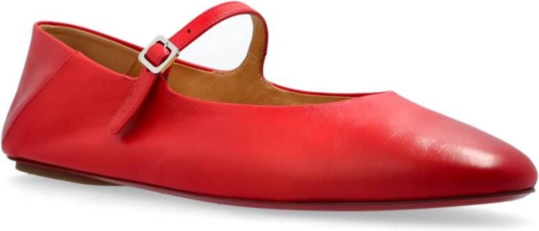 Marsell Leren Ballerina's Strascico Red Dames