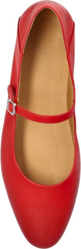 Marsell Leren Ballerina's Strascico Red Dames