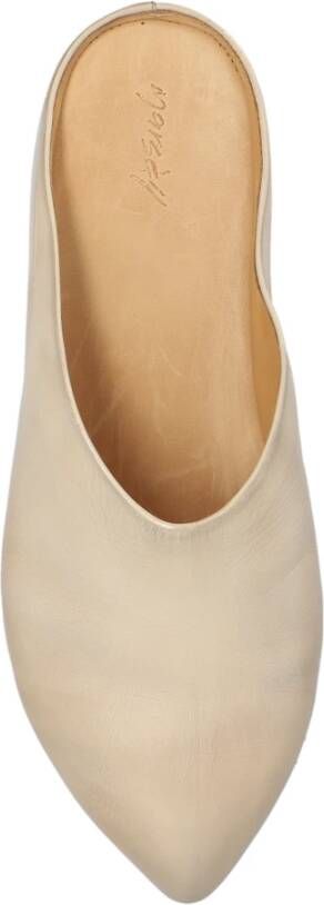 Marsell Leren slides Beige Dames