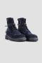 Marsell Navy Blue Lace-Up Suede Boots Blue Dames - Thumbnail 2