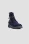 Marsell Navy Blue Lace-Up Suede Boots Blue Dames - Thumbnail 3