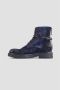 Marsell Navy Blue Lace-Up Suede Boots Blue Dames - Thumbnail 4