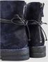 Marsell Navy Blue Lace-Up Suede Boots Blue Dames - Thumbnail 6