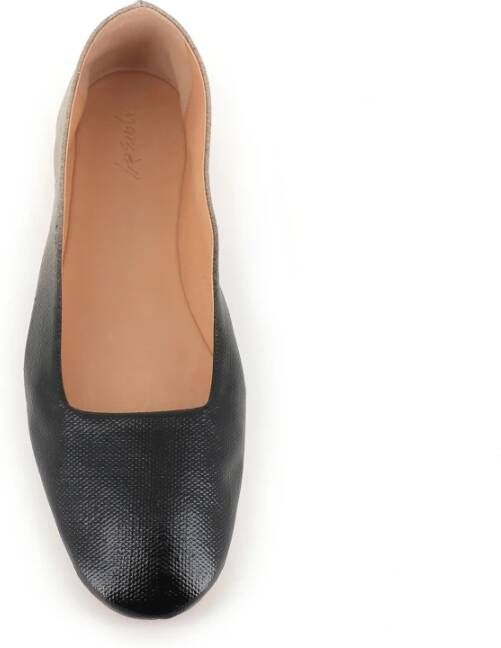 Marsell Zwarte Ballerina Linnen Platte Schoenen Black Dames