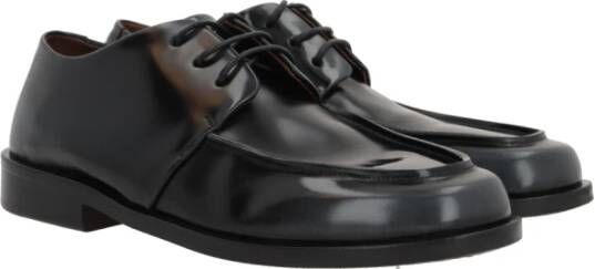 Marsell Zwarte Geborsteld Leren Derby Schoenen Black Dames