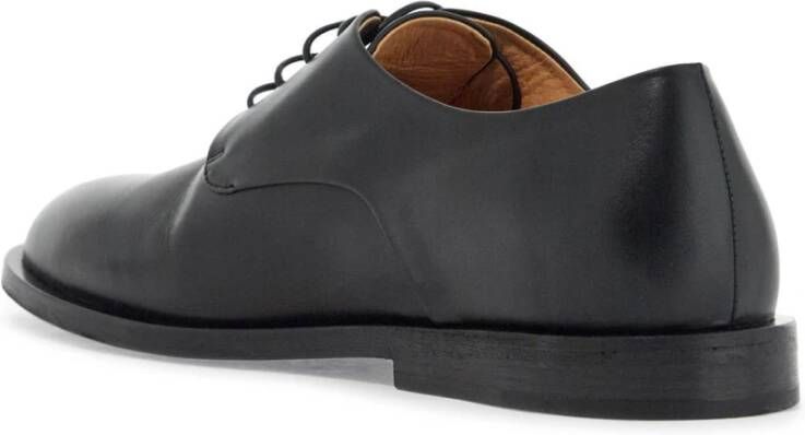 Marsell Zwarte Glanzende Leren Derby Schoenen Black Heren