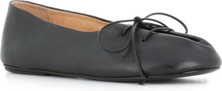 Marsell Zwarte leren ballerina schoenen Black Dames