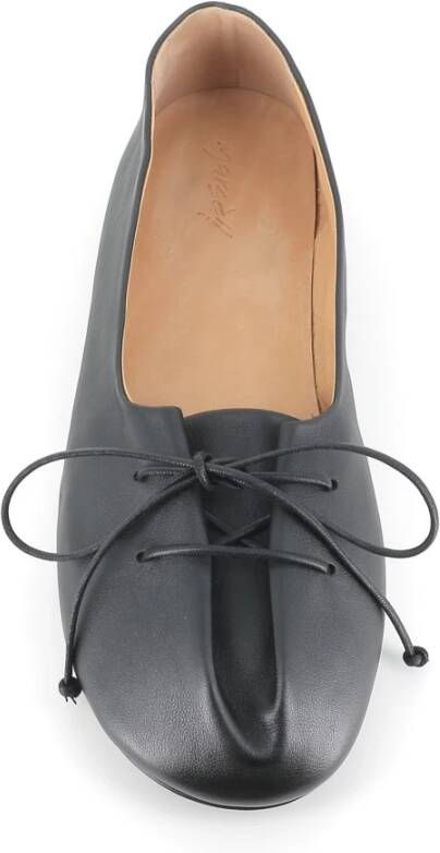 Marsell Zwarte leren ballerina schoenen Black Dames