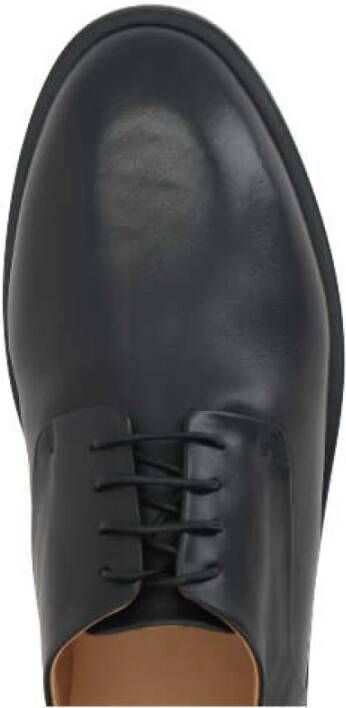 Marsell Zwarte Leren Derby Schoenen Black Heren