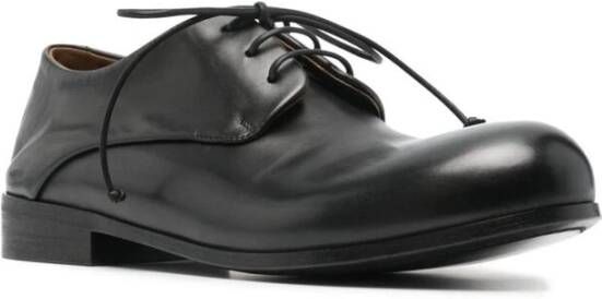 Marsell Zwarte Leren Panel Lace-up Schoenen Black Heren