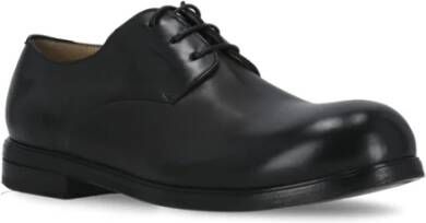 Marsell Zwarte Leren Veterschoenen Black Heren