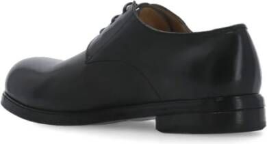 Marsell Zwarte Leren Veterschoenen Black Heren