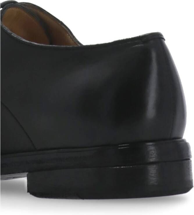 Marsell Zwarte Leren Veterschoenen Black Heren