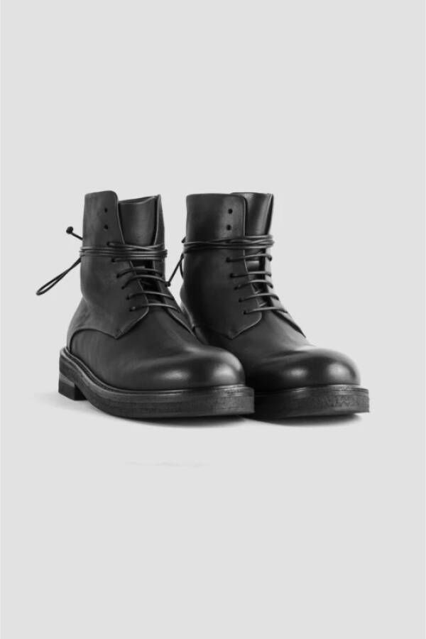 Marsell Zwarte Veterschoenen Met Rits Achteraan Black Dames