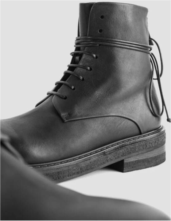 Marsell Zwarte Veterschoenen Met Rits Achteraan Black Dames