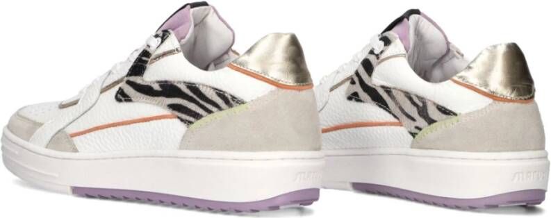 Maruti Lage sneakers Alfie wit suède ponyhaar Multicolor Dames