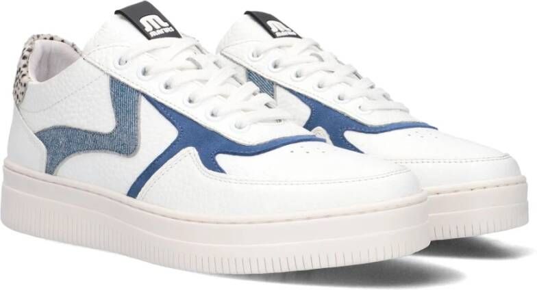 Maruti Witte lage sneakers met ponyhaar en suède White Dames