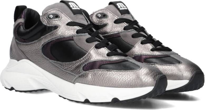 Maruti Zilver Paars Leren Lage Sneakers Gray Dames