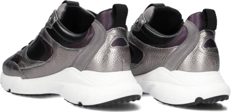 Maruti Zilver Paars Leren Lage Sneakers Gray Dames