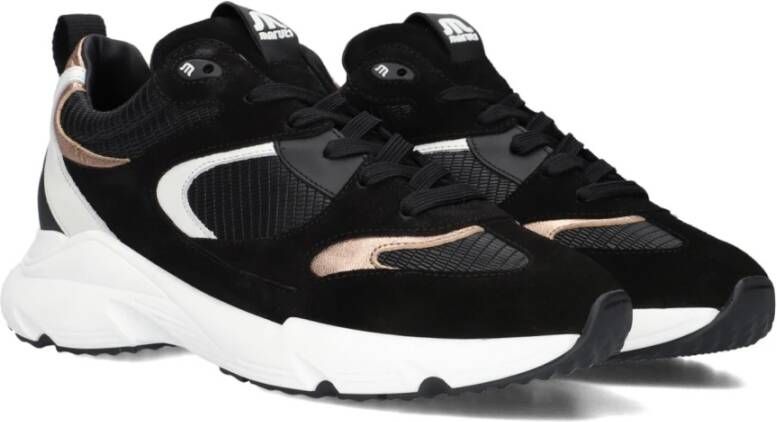 Maruti Zwarte Suède Lage Sneakers Black Dames