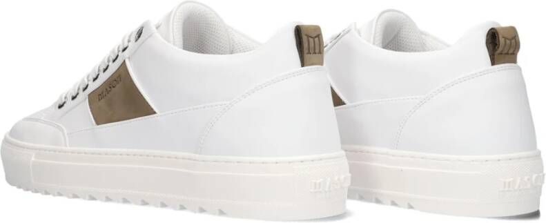 Mason Garments Sportieve Witte Leren Sneakers White Heren