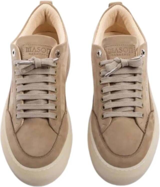 Mason Garments Stijlvolle Taupe Sneakers Multicolor Heren