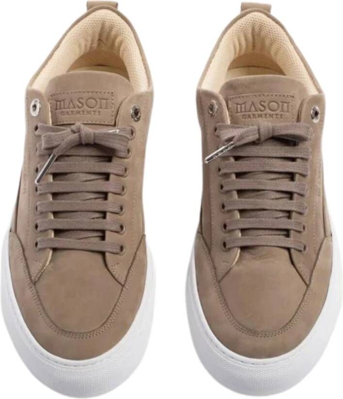 Mason Garments Stijlvolle Tia Sneakers Zand Brown Heren