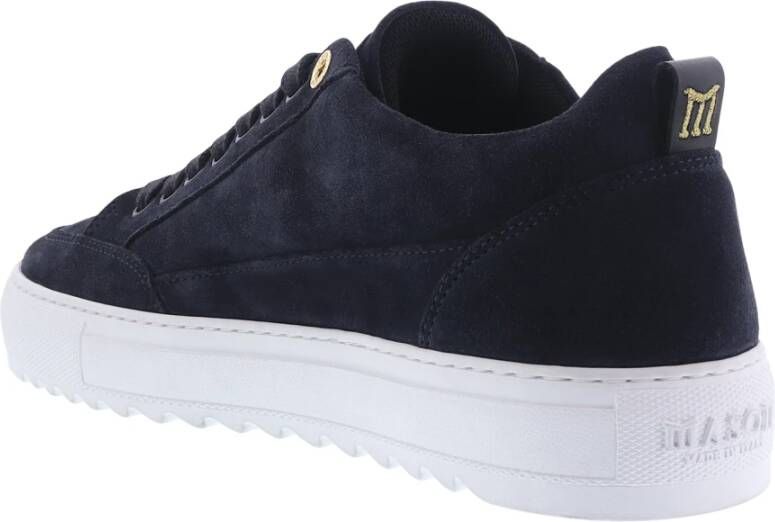 Mason Garments Tia Nubuck Zwart Sneakers Blauw Heren