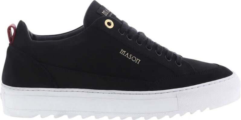 Mason Garments Tia Nubuck Zwarte Leren Sneakers Zwart Heren