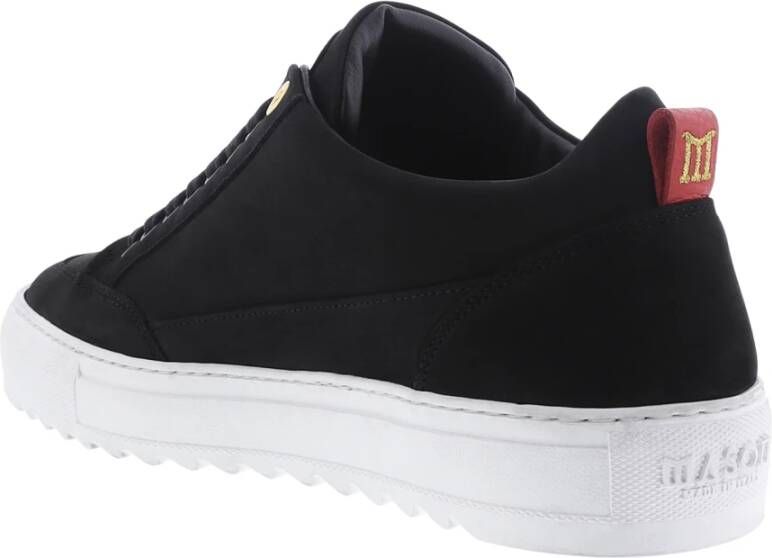 Mason Garments Tia Nubuck Zwarte Leren Sneakers Zwart Heren