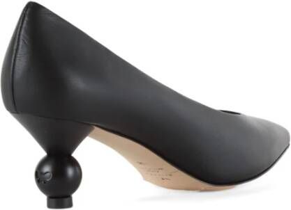 Max Mara Italiaanse leren lage hak pumps Black Dames