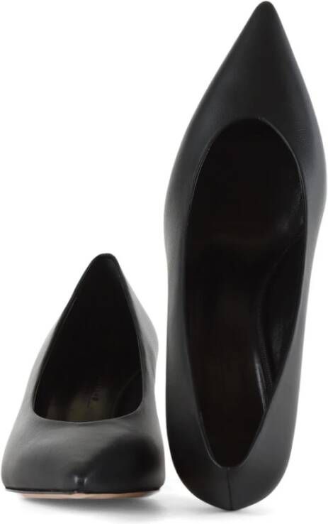 Max Mara Italiaanse leren lage hak pumps Black Dames