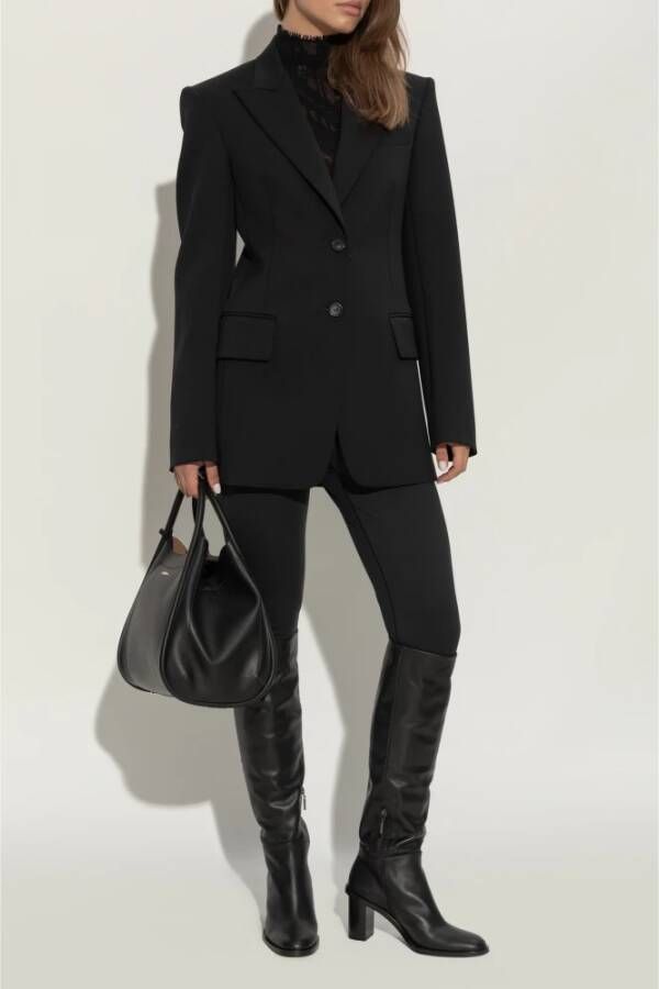 Max Mara Leren laarzen Black Dames