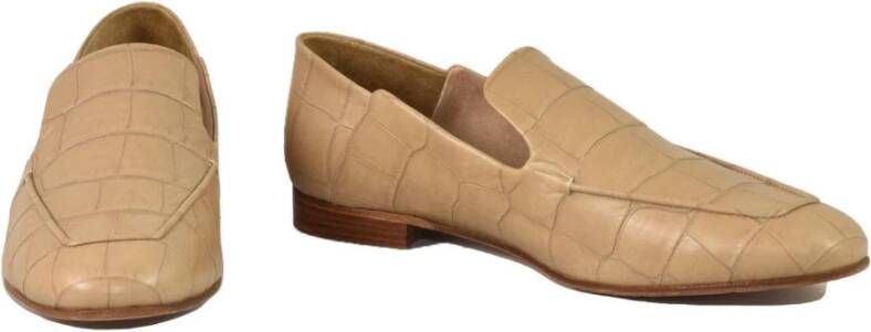 Max Mara Leren Schoenen 100% Leren Zool Beige Dames