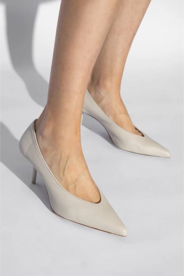 Max Mara Leren schoenen met hak Beige Dames