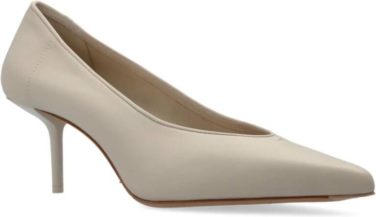 Max Mara Leren schoenen met hak Beige Dames